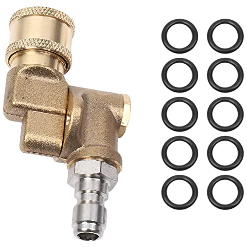 Vjsujehgy Schnell Kupplung 180 Grad mit 5 Winkeln und Verschluss für Hochdruck Reiniger SprüH DüSe, Max. 5000 PSI, 1/4 Stecker von Vjsujehgy