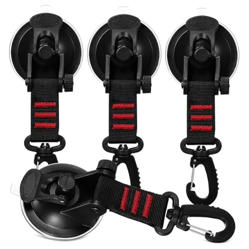 Vjsujehgy Sichere Rotationssaugne -Becher -Haken 4 -Pack, Hochleistungsgebrauch für Badezimmer, Auto und Vanglas von Vjsujehgy