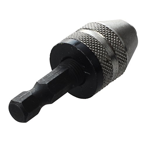 Vjsujehgy Silber + Schwarz 6mm Schnellspannbohrfutter Schnellwechseladapter Konverter Hex Schaft von Vjsujehgy