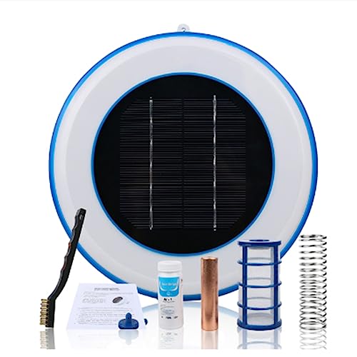 Vjsujehgy Solar-Pool-Ionisator, Kupfer-Silber-Ionen-Schwimmbadreiniger, Algenresistenz, Geringerer Chlorgehalt, Schwimmreiniger im Freien () von Vjsujehgy