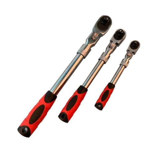 Vjsujehgy Teleskop-Ratschenschlüssel mit 72 Zähnen, 1/4 Automatischer Schnellspanner, Schnellspanner, Teleskopschlüssel, Schraubenschlüssel mit Beweglichem Kopf, Einfach zu Bedienen von Vjsujehgy