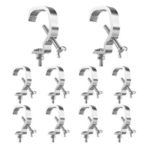 Vjsujehgy Traversen-C-Klemme 1,18–2, 10er-Pack Truss-Klemmen für Bühnenbeleuchtung, Passend für Rohre mit 30–50 mm Außendurchmesser, Traglast 23,6 Kg, C-Klemme für DJ-Beleuchtung, Einfache Install von Vjsujehgy