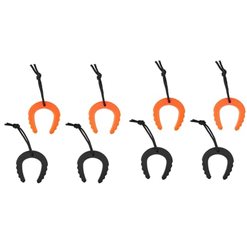 Vjsujehgy Türstopper-Keil, Türstopper für Ersthelfer für Polizei und Feuerwehr, Langlebige Türstopper und Keile, 4 Schwarz und 4 Orange von Vjsujehgy