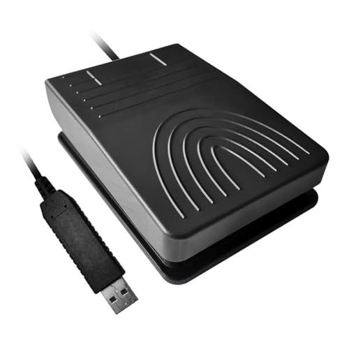 Vjsujehgy USB-Fuß, USB-Fußpedalsteuerung, Hochempfindliches Einzelsteuerungs-Fußpedal für PC, Computer, Büro von Vjsujehgy