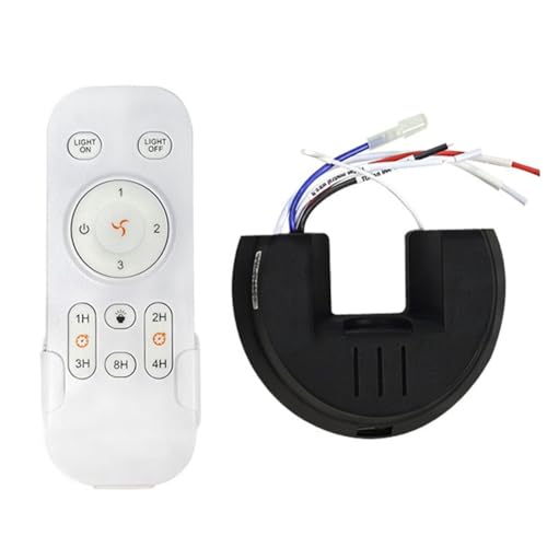 Vjsujehgy Universal-Ersatzfernbedienungsset für Deckenventilatoren, 3 Geschwindigkeiten und Zeitsteuerung, Fernbedienungsersatz für AC-Deckenventilatorlicht Vjsujehgy Universal-Ersatzfernbedienungsset für Deckenventilatoren, 3 Geschwindigkeiten und Zeitsteuerung, Fernbedienungsersatz für AC-Deckenventilatorlicht von Vjsujehgy