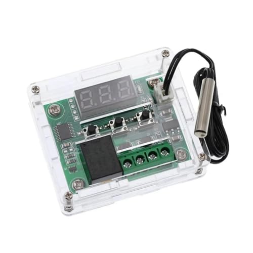 Vjsujehgy W1209 Digitaler Thermostat-Regelungsplatine ROT Digital DC 12V, -50 Bis 100 ℃, Wasserdichter Sensor-Schaltplatte mit Gehäuse von Vjsujehgy