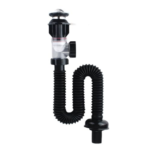 Vjsujehgy Waschbecken-Wasserrohr, Geruchshemmend, Blockierend, Universelles Waschbecken-Wasser-Set, Horizontale Wandreihe Des Waschbeckens, Um Platz zu Sparen von Vjsujehgy
