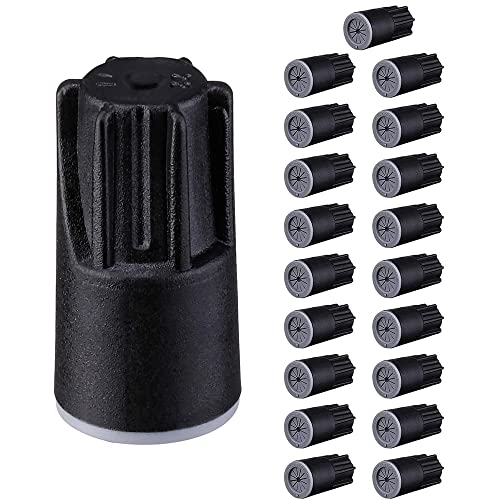 Vjsujehgy Wasserdichte Kabelverbinder, Fettkappe Draussen Elektrokabel ÜBerwurfmuttern für Niederspannungs Landschaftsbeleuchtung,Schwarz (20 Packungen) von Vjsujehgy