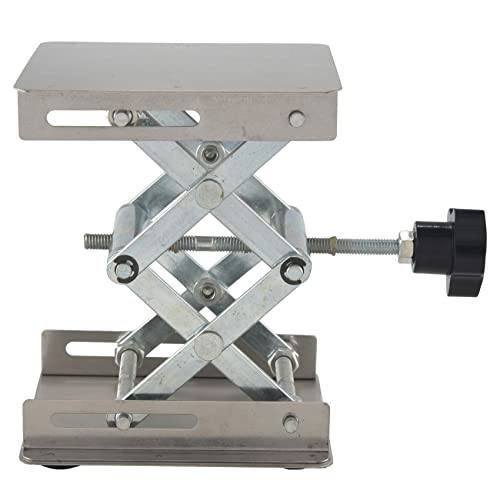Vjsujehgy Wissenschaftliche Labor Hubtisch 100 X 100Mm Edelstahl Labor Ständer Tisch Gestell Schere Labor-Lift Heber Für Wissenschaftliches Experiment von Vjsujehgy