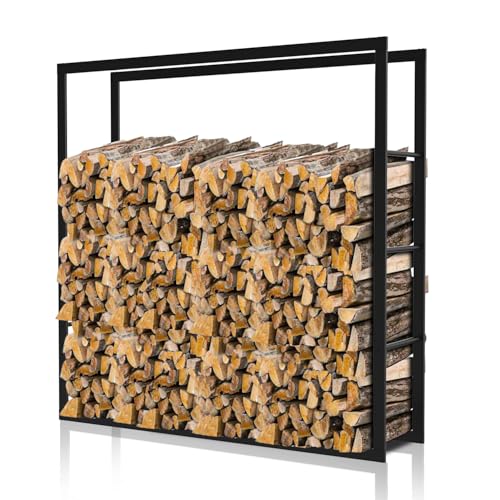 Vkechh Kaminholzständer Kaminholzregal Aussen 100x100x25cm Extra Großes aus Metall Brennholzregal für Innen & Außen Holzlager für Holzscheite Vkechh Kaminholzständer Kaminholzregal Aussen 100x100x25cm Extra Großes aus Metall Brennholzregal für Innen & Außen Holzlager für Holzscheite von Vkechh