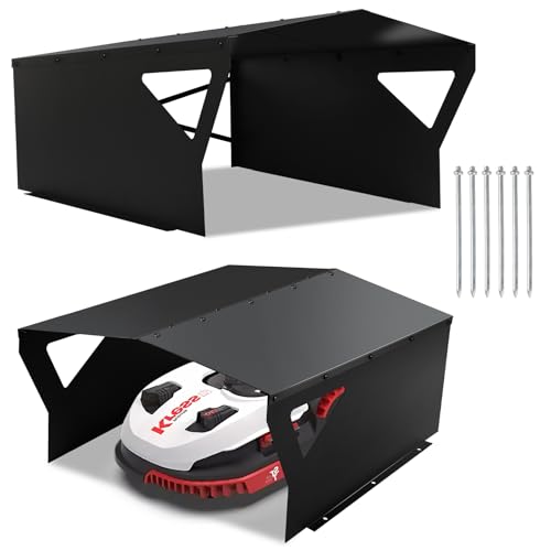 Vkechh Mähroboter Garage Verzinktem Carport für Rasenmäher Rasenroboter, 78x60x34cm, Rasenroboter Garage für Garten Witterungsbeständig UV Schutz, Mährobotergarage inkl. Montagematerial, Schwarz Vkechh Mähroboter Garage Verzinktem Carport für Rasenmäher Rasenroboter, 78x60x34cm, Rasenroboter Garage für Garten Witterungsbeständig UV Schutz, Mährobotergarage inkl. Montagematerial, Schwarz von Vkechh