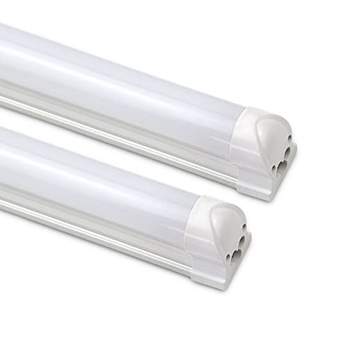 Vkele LED 150cm T8 Leuchtstoffröhre mit Fassung komplett Kaltweiß milchige Abdeckung für Keller, Büro, Shop, Fabriken von Vkele