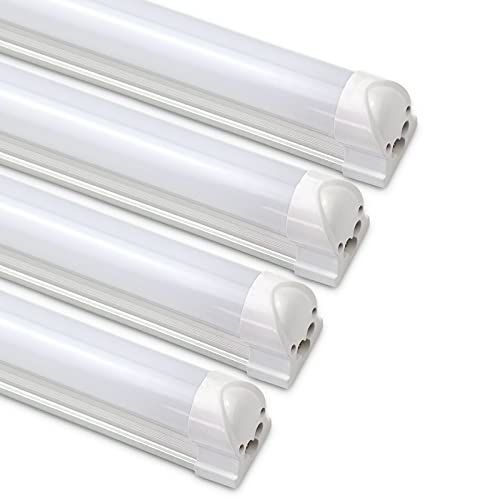 Vkele LED 150cm T8 Leuchtstoffröhre mit Fassung komplett Warmweiß milchige Abdeckung für Keller, Büro, Shop, Fabriken von Vkele