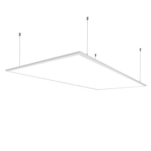 Vkele LED Panel Deckenleuchte 120x30cm Wandleuchte Neutralweiß 4000K, 36W, 3750 lumen, Weißrahmen, Deckenlampe, Hängelampe mit Einstellbare Seilaufhängung für Schlafzimmer, Fitnessraum, Büro von Vkele