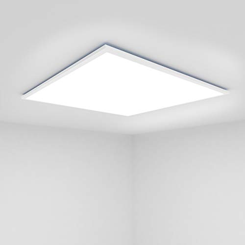 Vkele [Premium 100 lm/W LED Panel Flimmerfrei 62x62cm Neutralweiß Deckenleuchte 36W 4000K 3600lm Ultraslim Deckenlampe ohne den Augen zu schaden inkl. 4er Anbauwinkel & Trafo von Vkele