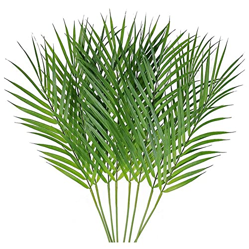 Vklopdsh 12 StüCke KüNstliche PalmbläTter, Tropische Pflanzen, Palmwedel, KüNstliche PalmbläTter mit Stiel, GefäLschte GroßE PalmbläTter, Dekorationen von Vklopdsh