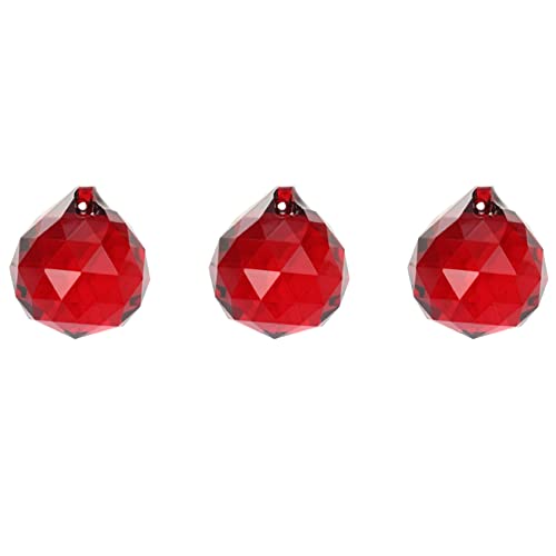 Vklopdsh 3X, 30mm Kristall Beleuchtung Vorhang Ball - Rot von Vklopdsh