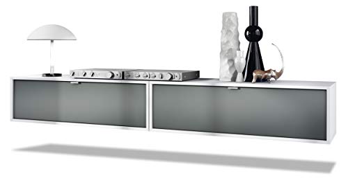 Vladon 2er-Set TV Board Lana 100, Made in Germany, Lowboards je 100 x 29 x 37 cm mit viel Stauraum, Korpus in Weiß matt, Fronten in Graphit seidenmatt | Große Farbauswahl Vladon 2er-Set TV Board Lana 100, Made in Germany, Lowboards je 100 x 29 x 37 cm mit viel Stauraum, Korpus in Weiß matt, Fronten in Graphit seidenmatt | Große Farbauswahl von Vladon