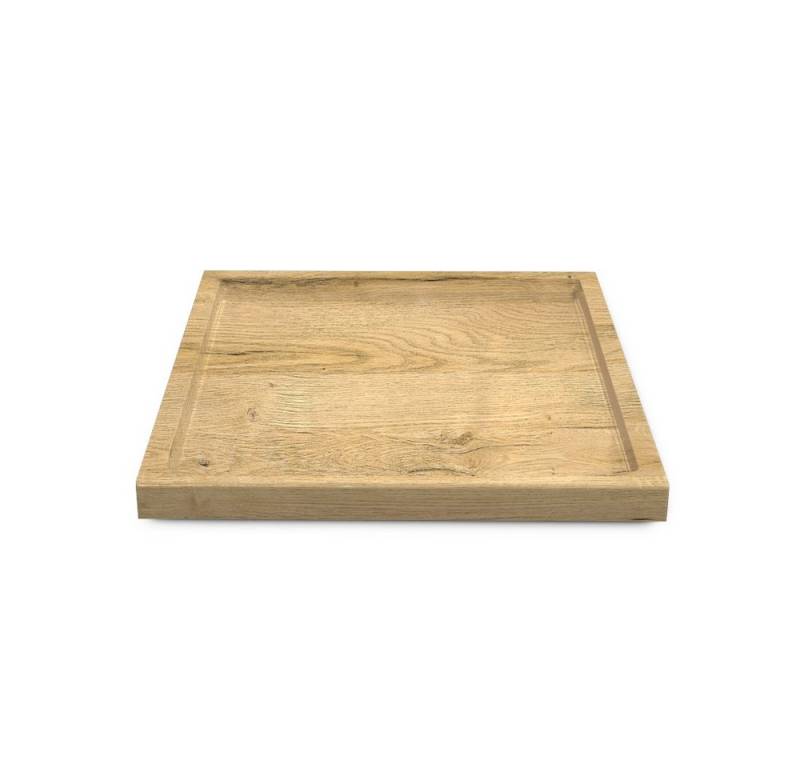 Vladon Dekoschale Maya (moderne Dekorationsschale, eckig), Eiche Natur (20 x 1,8 x 20 cm) von Vladon