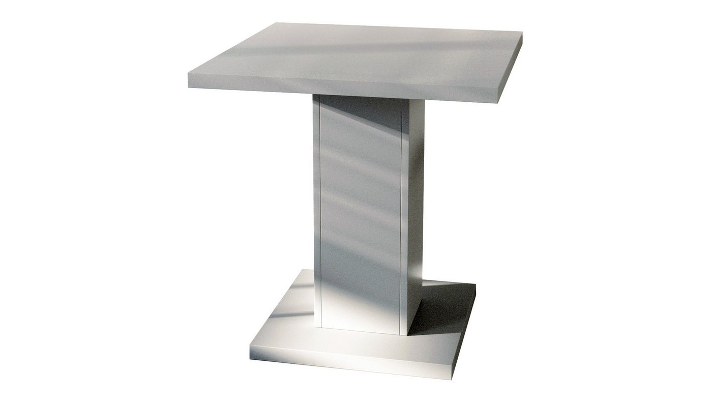 Vladon Esstisch Adam (Bistrotisch mit zentralen Säulenfuß), 70 x 70 cm, Grau Matt mit zentralen Säulenfuß von Vladon