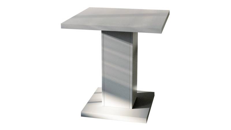 Vladon Esstisch Adam (Bistrotisch mit zentralen Säulenfuß), 70 x 70 cm, Grau Matt mit zentralen Säulenfuß von Vladon