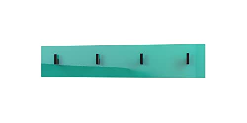 Vladon Wandgarderobe Wandpaneel Garderobenpaneel Linea V2, Made in Germany, in Petrol Hochglanz von Vladon