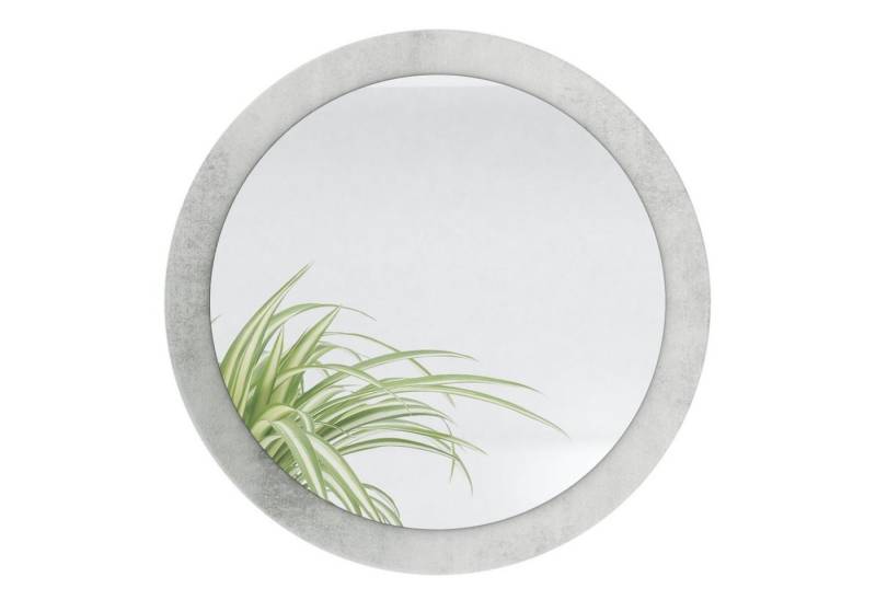 Vladon Wandspiegel Globe 50 (dekorativer runder Spiegel, für Flur und Wohnzimmer mit MDF-Rahmen), in Beton Oxid Optik (50 cm Durchmesser) von Vladon