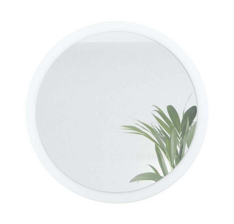 Vladon Wandspiegel Globe 80 (dekorativer runder Spiegel, für Flur und Wohnzimmer mit MDF-Rahmen), in Weiß matt (80 cm Durchmesser) von Vladon