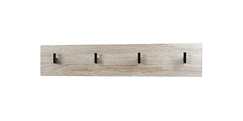 Vladon Wandgarderobe Wandpaneel Garderobenpaneel Linea V2, Made in Germany, in Eiche sägerau von Vladon