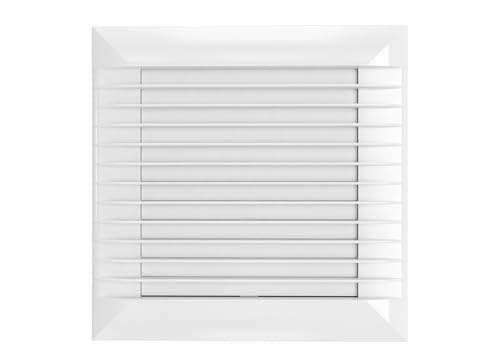 Vlano FLAP 150 Badlüfter mit automatischen Jalousien, Standard, 150 mm, 230 m³/h Luftleistung, 38 dB(A), Weiß starker Raumventilator, Badlüfter mit automatischem Verschluss, IP 24 von Vlano