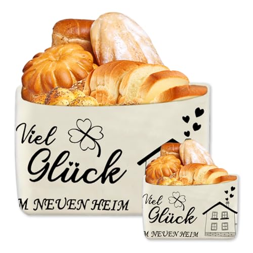 Vlecexs Brotkorb Lebensmittelechtem Segeltuch Waschbar Umweltfreundlich Einzugsgeschenk Gastronomie Präsentation Haushalts Brotbehälter Weiß von Vlecexs