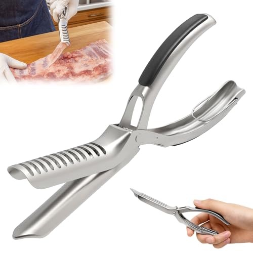 Vlecexs Edelstahl-Werkzeugkit zum Entfernen der Rippenmembran, das Beste Rippenvorbereitungswerkzeug für Barbecue-Enthusiasten von Vlecexs