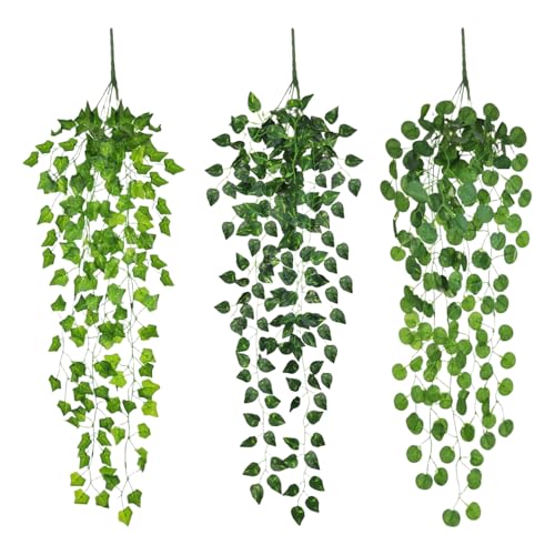 Vlecexs Hängepflanze Künstlich, 3 Stück Efeugirlande Künstlich, 105CM Künstliche Pflanzen Hängepflanze, Balkonpflanzen Fake Efeu für Indoor Outdoor Draußen Garten Hochzeit Party Deko Vlecexs Hängepflanze Künstlich, 3 Stück Efeugirlande Künstlich, 105CM Künstliche Pflanzen Hängepflanze, Balkonpflanzen Fake Efeu für Indoor Outdoor Draußen Garten Hochzeit Party Deko von Vlecexs