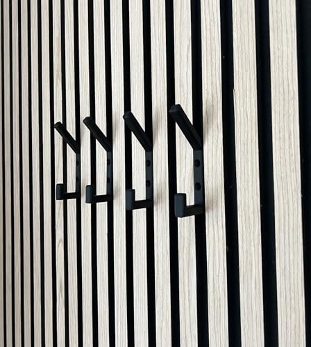 Vleugel Doppelgarderobenhaken für Akustikwandpaneel - 13 mm -Akupanel - Akustikpaneele - Akustikpaneel - Akustikwand - Ohne Boren - 1 Stück - Metall von Vleugel