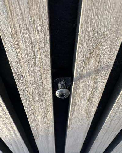 Vleugel M5-Schraubenclip für akustische Wandpaneele - Akupanel - Akustikpaneele - Innengewinde - 13 bis 15 mm Abstand zwischen den Lamellen - Inklusive 20 mm M5-Schraube - 4 Stück von Vleugel