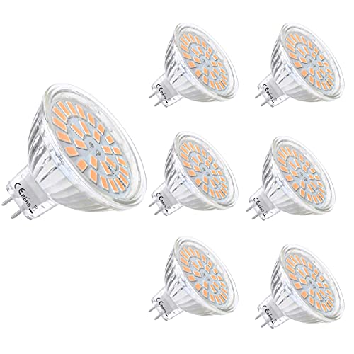 Vlio 6er MR16 GU5.3 LED Lampen Warmweiß 5W Ersatz für 40W Halogen Kein Flackern 3000K 450 Lumen LED Birne Leuchtmittel 120° Abstrahwinkel Spot Nicht Dimmbar AC/DC 12V von Vlio