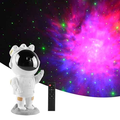 Vlio Astronaut Sternenhimmel Projektor, Galaxy Star Projektor Spaceman Nachtlicht Lampe mit Timer & Fernbedienung, Sternenlicht für Kinder Erwachsene Schlafzimmer Raumdekoration Party von Vlio