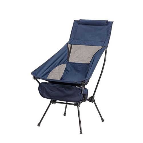 Vllcsla Campingstuhl Leichter Klappbarer Campingstuhl mit Hohe Lehne Rückenlehne für Erwachsene, Liegestühle für Erwachsene Tragbare leichte Klapp-Campingstühle von Vllcsla