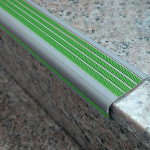 Vllentin Innenbereich AußEn Treppenkantenprofil,Selbstklebend Winkelprofil Anti Rutsch Treppenkante,Treppenkantenprofil Selbstklebend,Vielseitige Anwendung,Geeignet FüR Den Innen von Vllentin