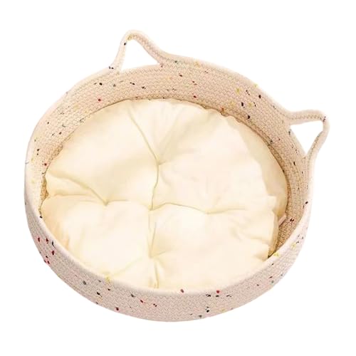 Vllold Donut-Katzenbett, rund, kleines Hundebett, Katzennest, Baumwollseil, Nest, Kissen, Haustierzubehör für Kätzchen, Schlafen, beruhigend, Kratzen, Heimdekoration, Outdoor-Wohnheim, Wohnung, Welpen von Vllold