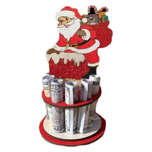 Vllold Geldscheinhalter für Bargeld | -Geldklammer in Weihnachtsmann-Form mit 10 Löchern – multifunktional, dekorativ, tragbar, Weihnachtsgeldhalter für Schreibtisch, Fensterbank, Kaminregal Vllold Geldscheinhalter für Bargeld | -Geldklammer in Weihnachtsmann-Form mit 10 Löchern – multifunktional, dekorativ, tragbar, Weihnachtsgeldhalter für Schreibtisch, Fensterbank, Kaminregal von Vllold