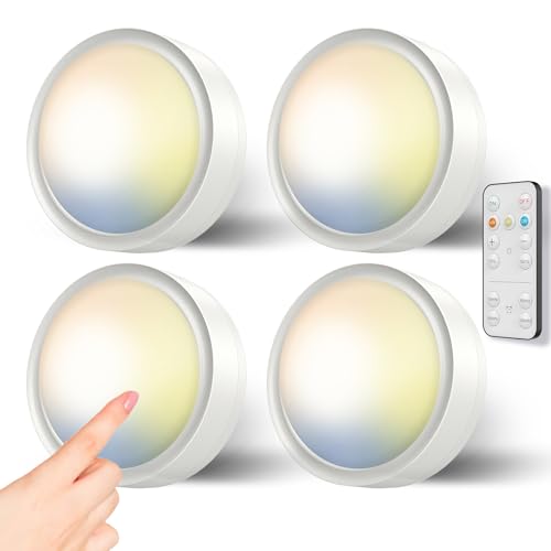 Dimmbar LED Spot Batteriebetrieben Fernbedienung - Kabellos Vitrinenbeleuchtung LED Spots Batterie Schrankbeleuchtung Selbstklebend Unterbauleuchte Küche Ohne Kabel Schrankleuchte Rund Regal Licht Dimmbar LED Spot Batteriebetrieben Fernbedienung - Kabellos Vitrinenbeleuchtung LED Spots Batterie Schrankbeleuchtung Selbstklebend Unterbauleuchte Küche Ohne Kabel Schrankleuchte Rund Regal Licht von Vloee