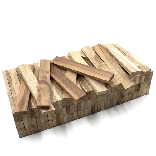 200x Holzleisten 22x8x160mm Nussbaum lose Bastelklötzchen zum Basteln Bastelstäbe Holzleiste (200) von VmG-Store