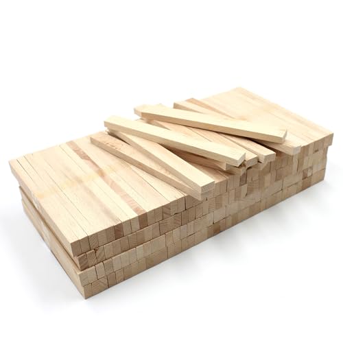 80x Holzleiste 16x8x160mm Buche lose Bastelklötzchen zum Basteln Bastelstäbe (Buche 16x8mm) von VmG-Store