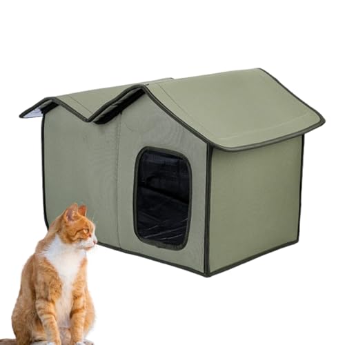 Outdoor Katzenhaus Feral Katzenhaus Outdoor Wasserdicht Haustier Zwinger Temporäre Wildtiere Unterschlupf für Garten Balkon Terrasse von Vmiorzq