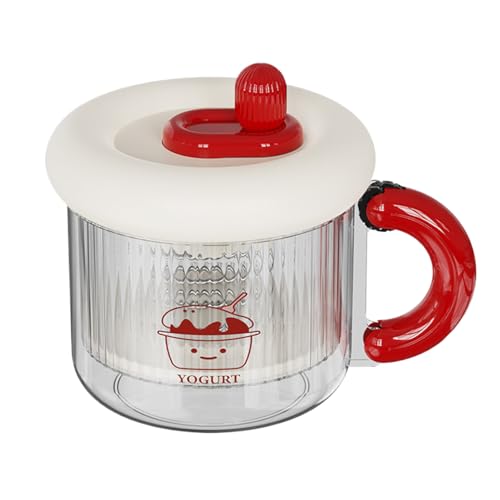 Vmiorzq Joghurt-Sieb mit Deckel - Quark-Sieb mit Deckel,Käsemacher wiederverwendbares feinmaschiges Filter für Sahneabscheider Sojamilch Diät tägliche Fitness Frauen Männer Zuhause Küche von Vmiorzq