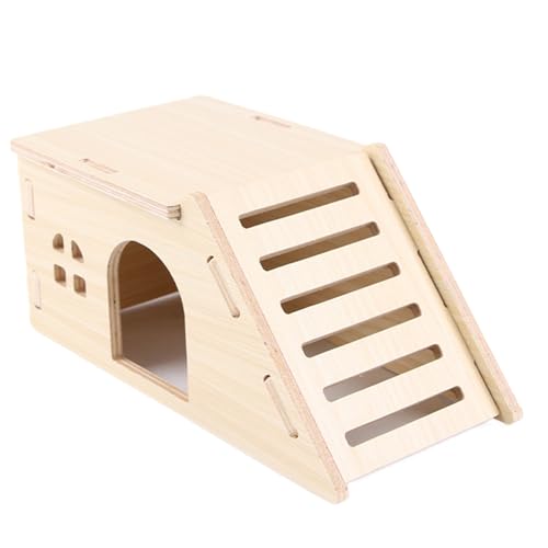 Vmiorzq Nagetierhaus - Ausbruchsicherer Holz-Käfig für Kleintiere als Unterschlupf - Kleintier-Spielzeug Unterschlupf und Haustierzubehör für Rennmäuse Chinchillas zur Bereicherung im Haus und von Vmiorzq