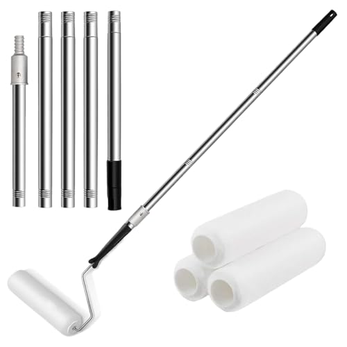 Vmiorzq Paint Roller - Wandfarbe Roller Set Mit Teleskopstange | 23 Cm Haushaltszubehör Für Maler Innen Außen Haus Decke Tür Schrank Möbel Ölflecken von Vmiorzq