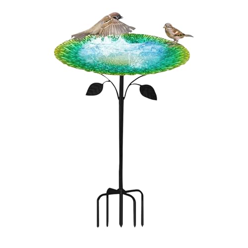 Vmiorzq Vogelbad Mit Futterspender | Metall Vogelbad Für Draußen Robuster,Futtertrog mit großem Fassungsvermögen, Multifunktionales Haustierzubehör für Balkon, Rasen, Terrasse und Vmiorzq Vogelbad Mit Futterspender | Metall Vogelbad Für Draußen Robuster,Futtertrog mit großem Fassungsvermögen, Multifunktionales Haustierzubehör für Balkon, Rasen, Terrasse und von Vmiorzq