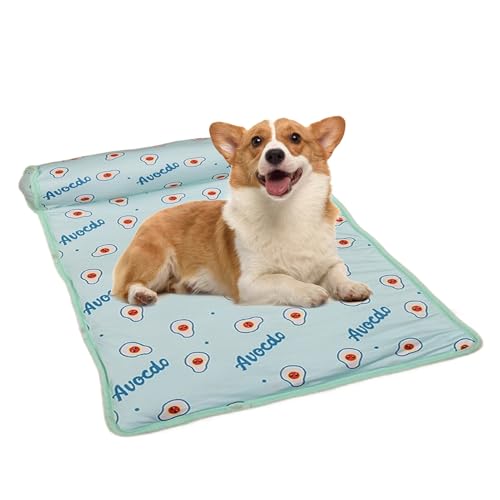 Vmiorzq Waschbare Haustierkühl Matte, Hunde Kühlungsbett, Selbstkühlende Hunde Matte, Kätzcheneisspülkissen, Welpenkühldecke Mit Kissen Für Katzen von Vmiorzq